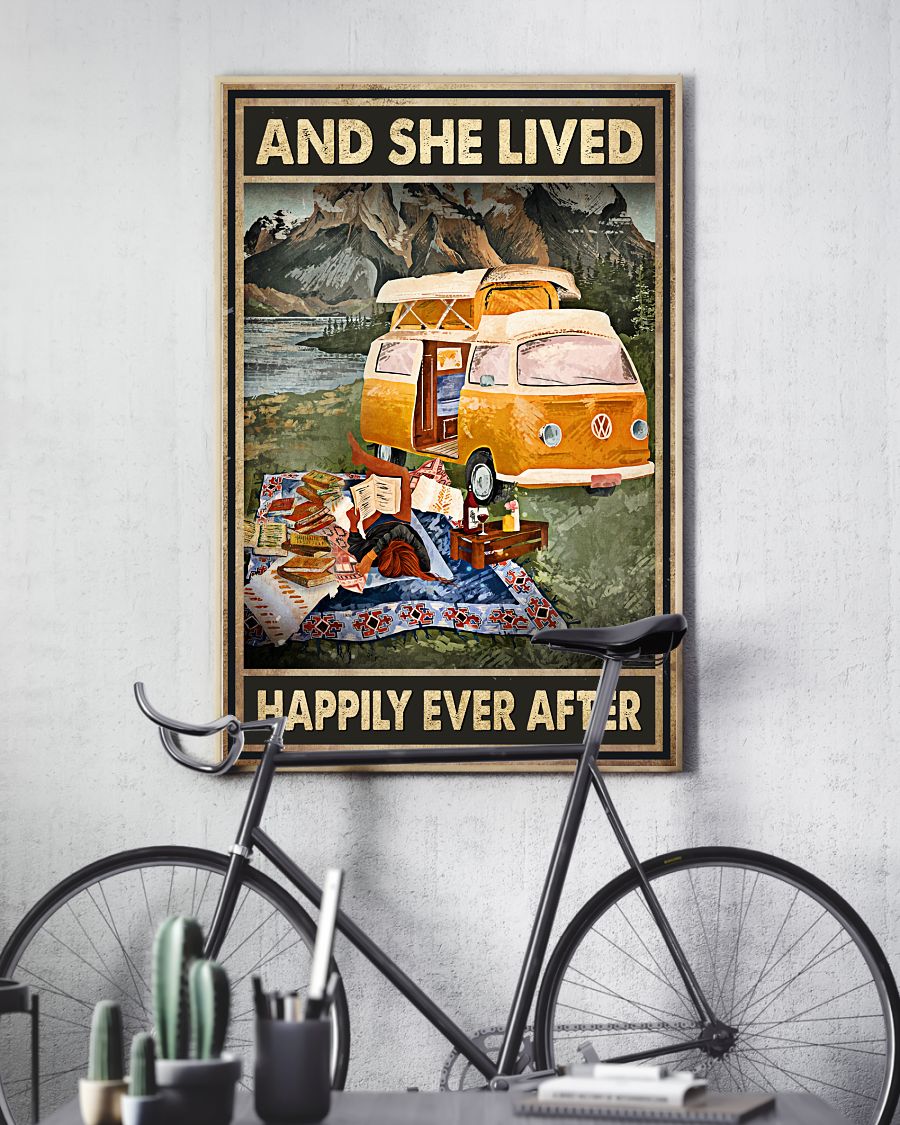And she lived happily ever after Camping poster4