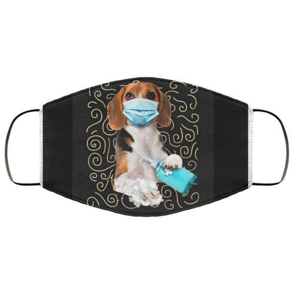 Beagle Dog Wash Your Hand Quarantined 2020 face mask