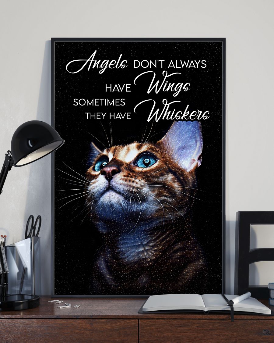 Cat Angels don't always have wings sometimes they have whiskers posterx