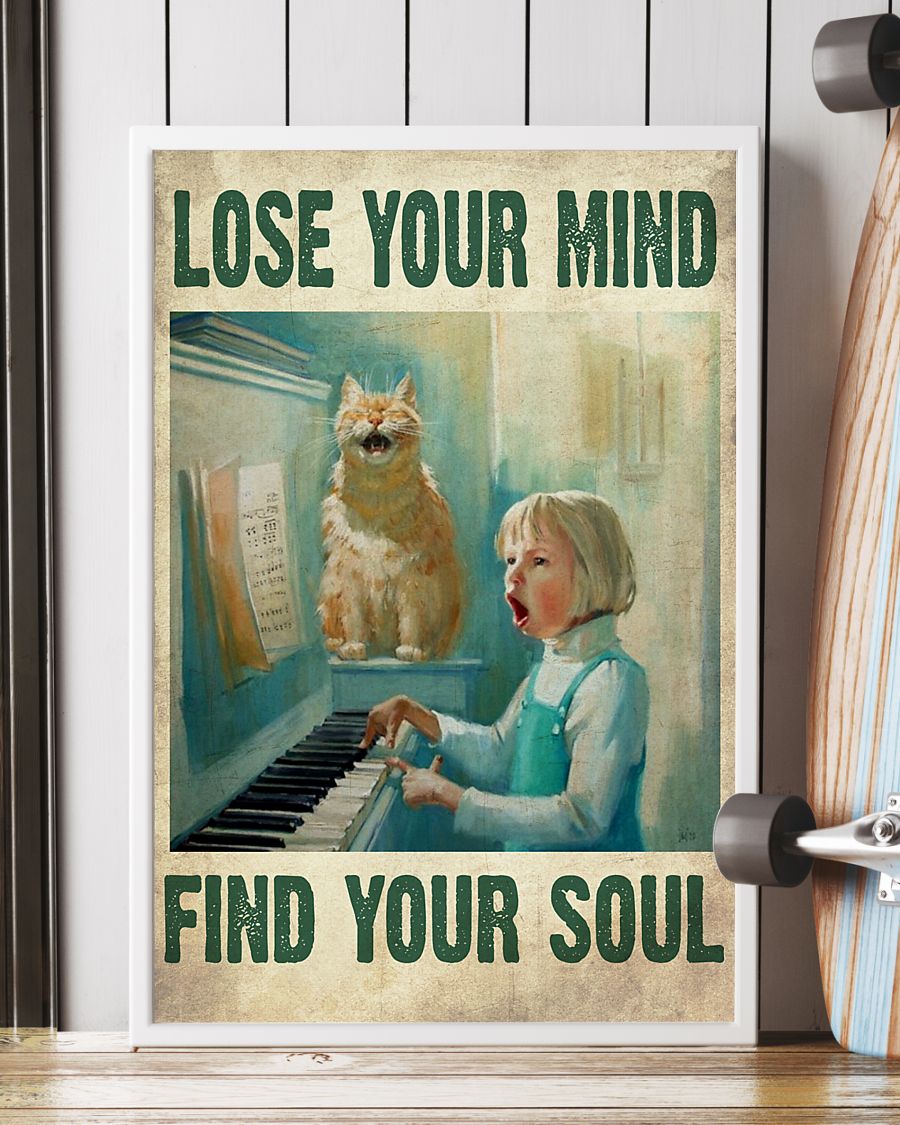 Cat Close you mind find your soul Poster