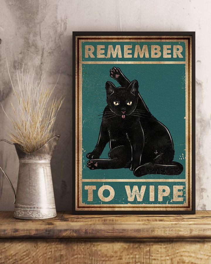 Cat remember to wipe poster