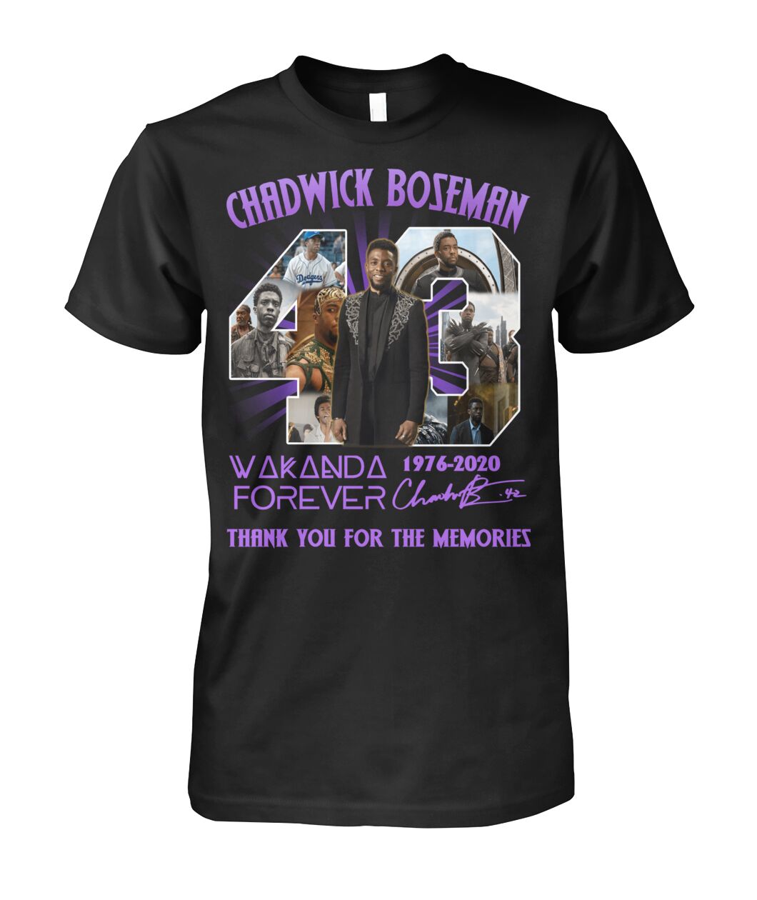 Chadwick Boseman Wakanda Forever Memories T-shirt