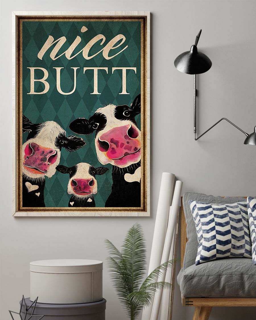 Cow Farm Nice Butt Poster