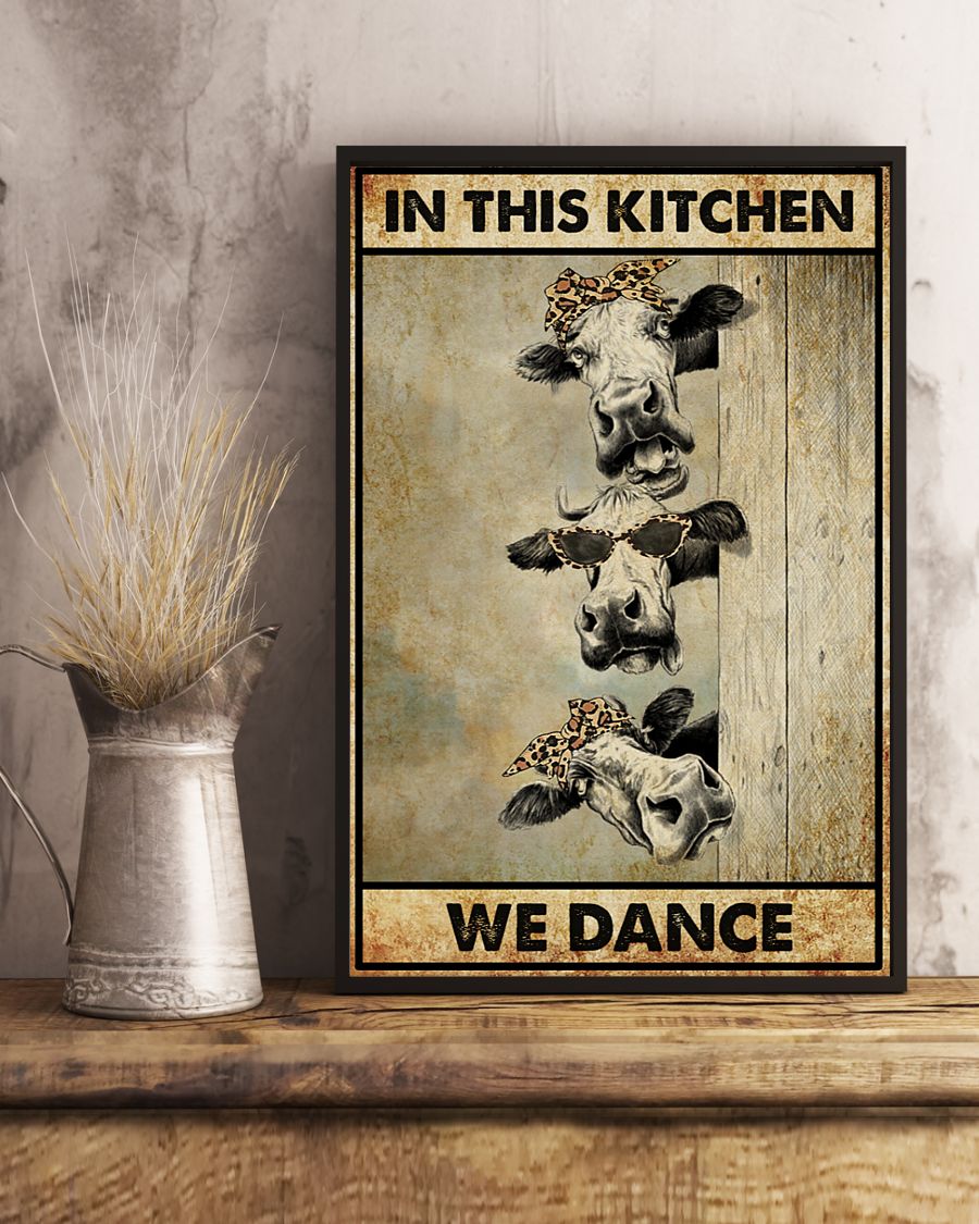Cow In this kitchen we dance poster3
