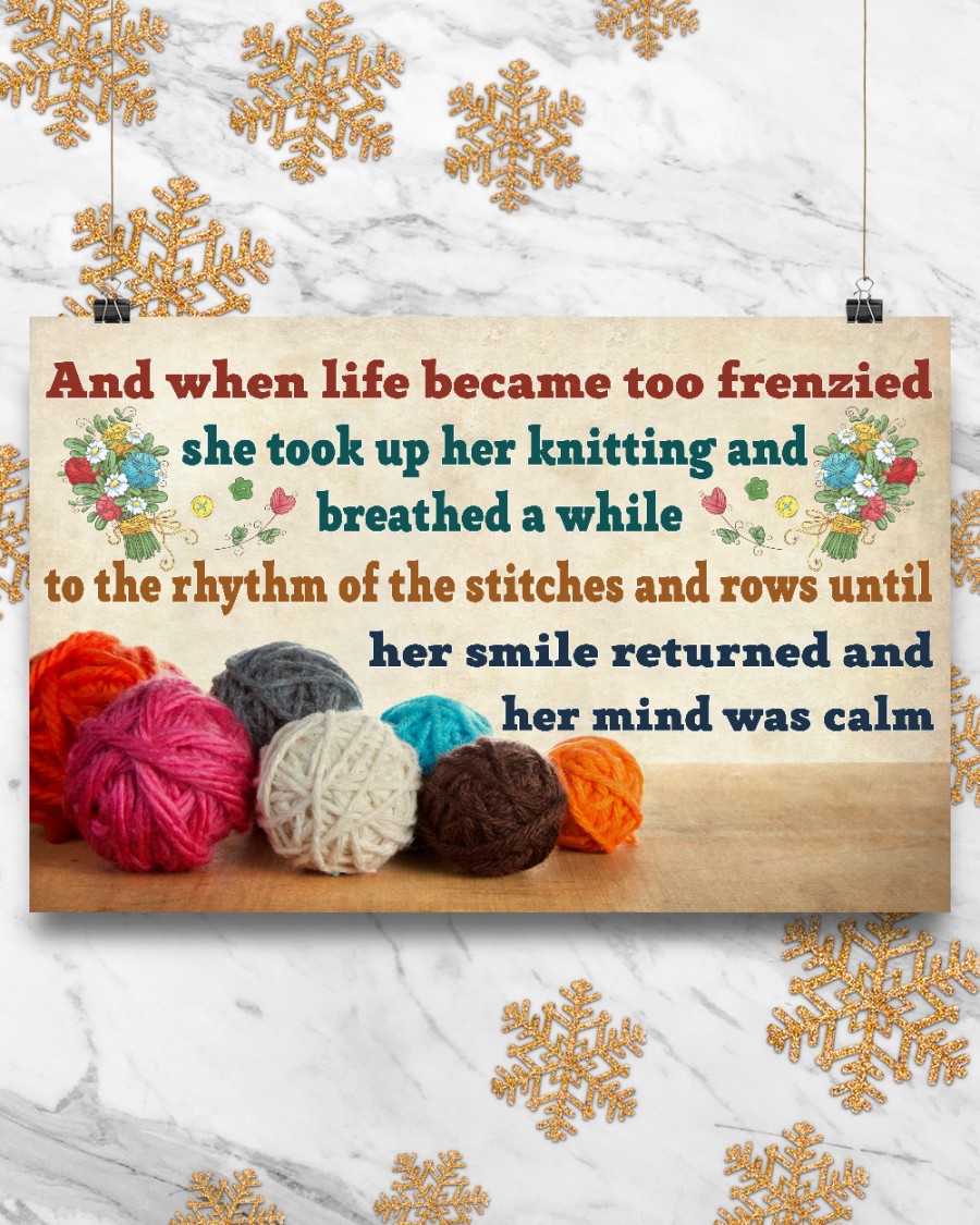 Crochet and Knitting And when life became too frenzied she took up her knitting and breathed a while posterc
