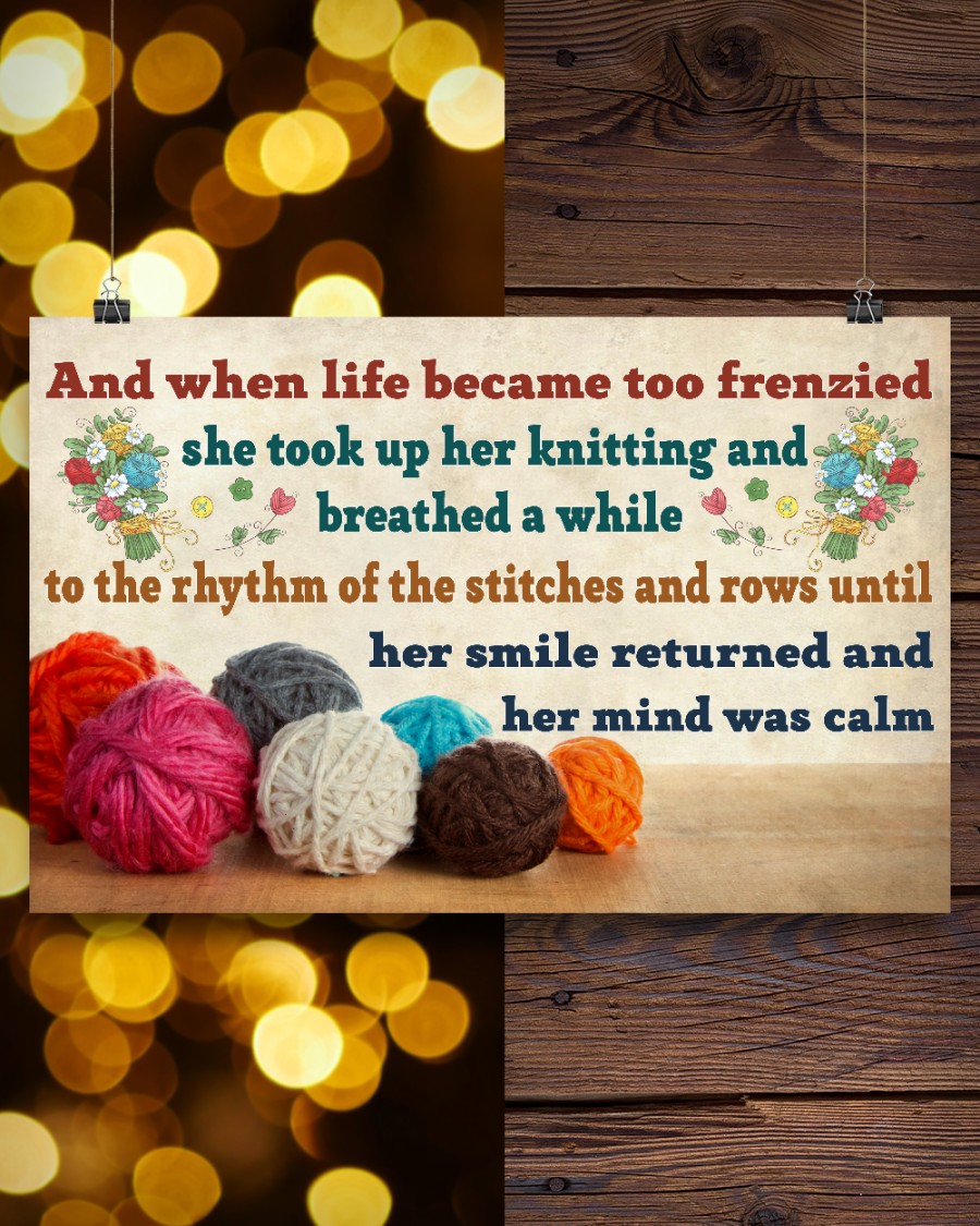 Crochet and Knitting And when life became too frenzied she took up her knitting and breathed a while posterx