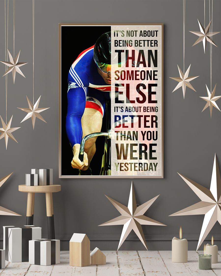 Cycling It's about being better than you were yesterday posterz