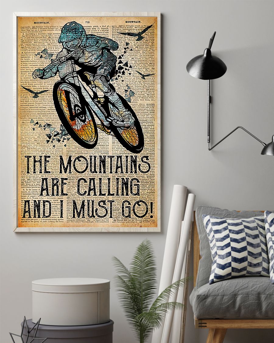 Cycling The mountains are calling and I must go poster2
