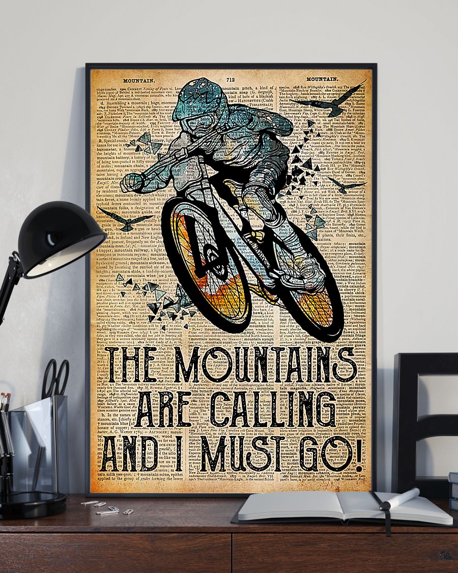 Cycling The mountains are calling and I must go poster3