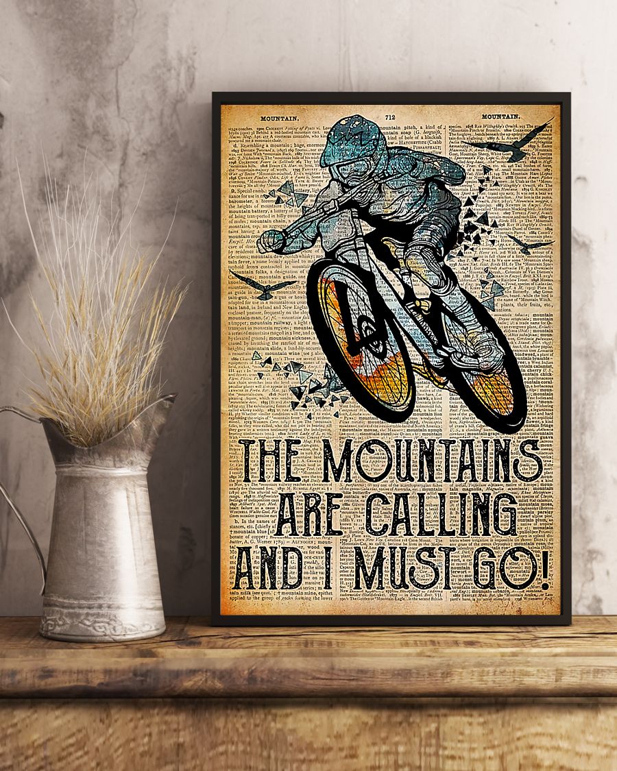 Cycling The mountains are calling and I must go poster4