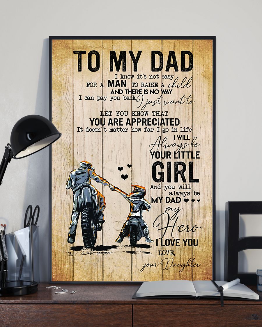 Dad and Son ride moto To my dad Poster
