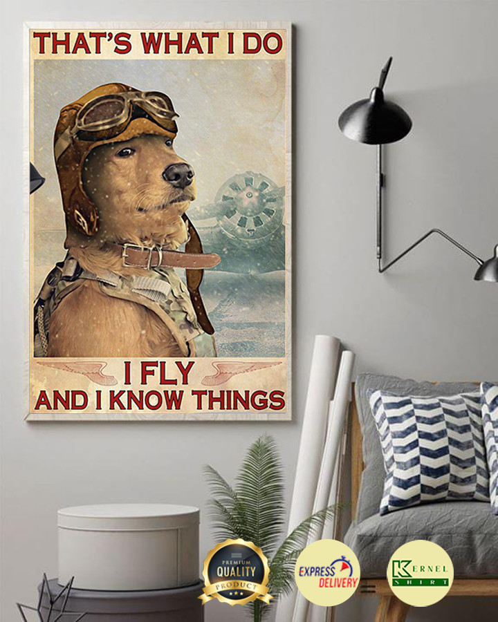 Dog that's what I do I fly and I know things poster