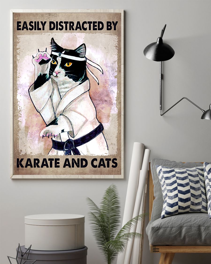 Easily Distracted By Karate And Cats Posterz