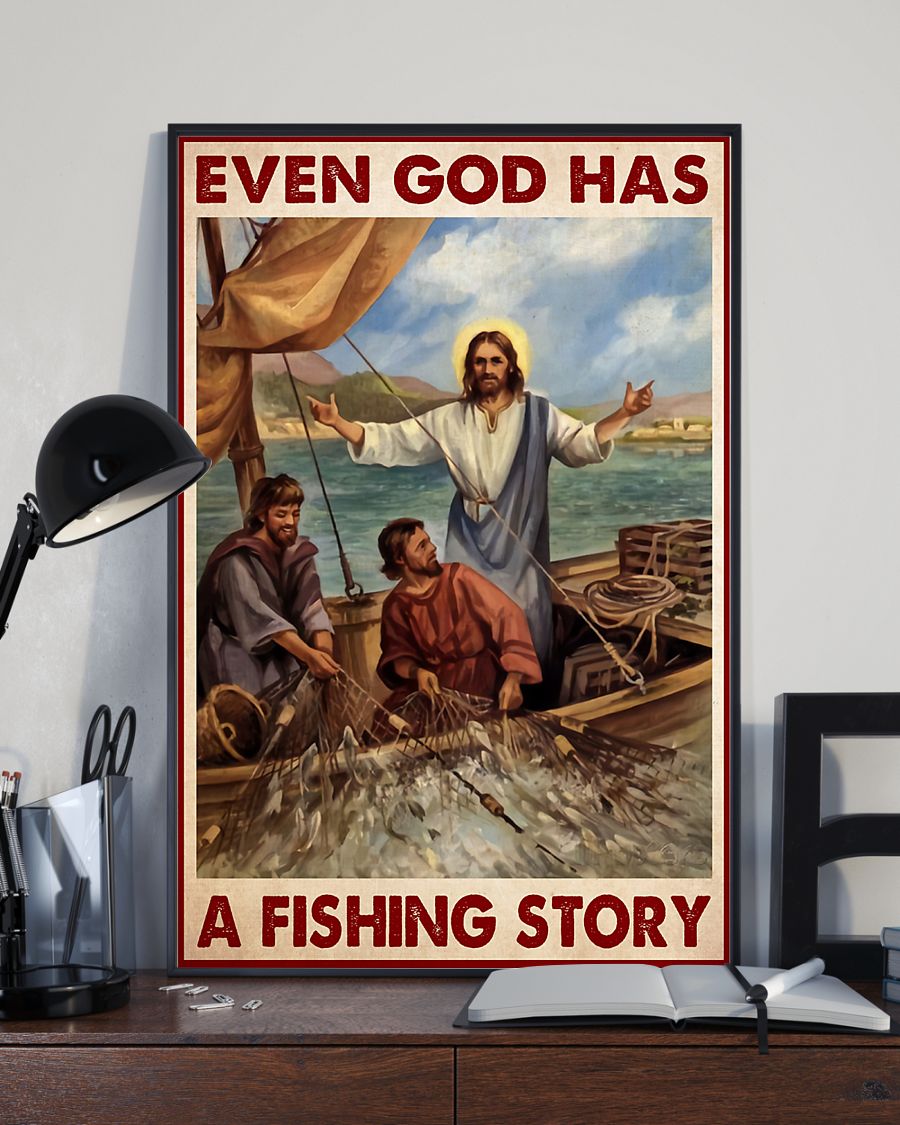 Even God has a fishing story posterc