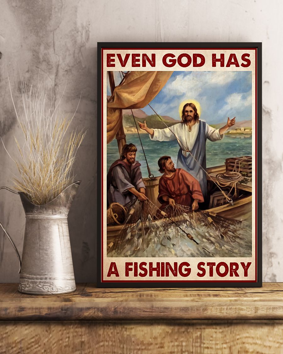 Even God has a fishing story posterv