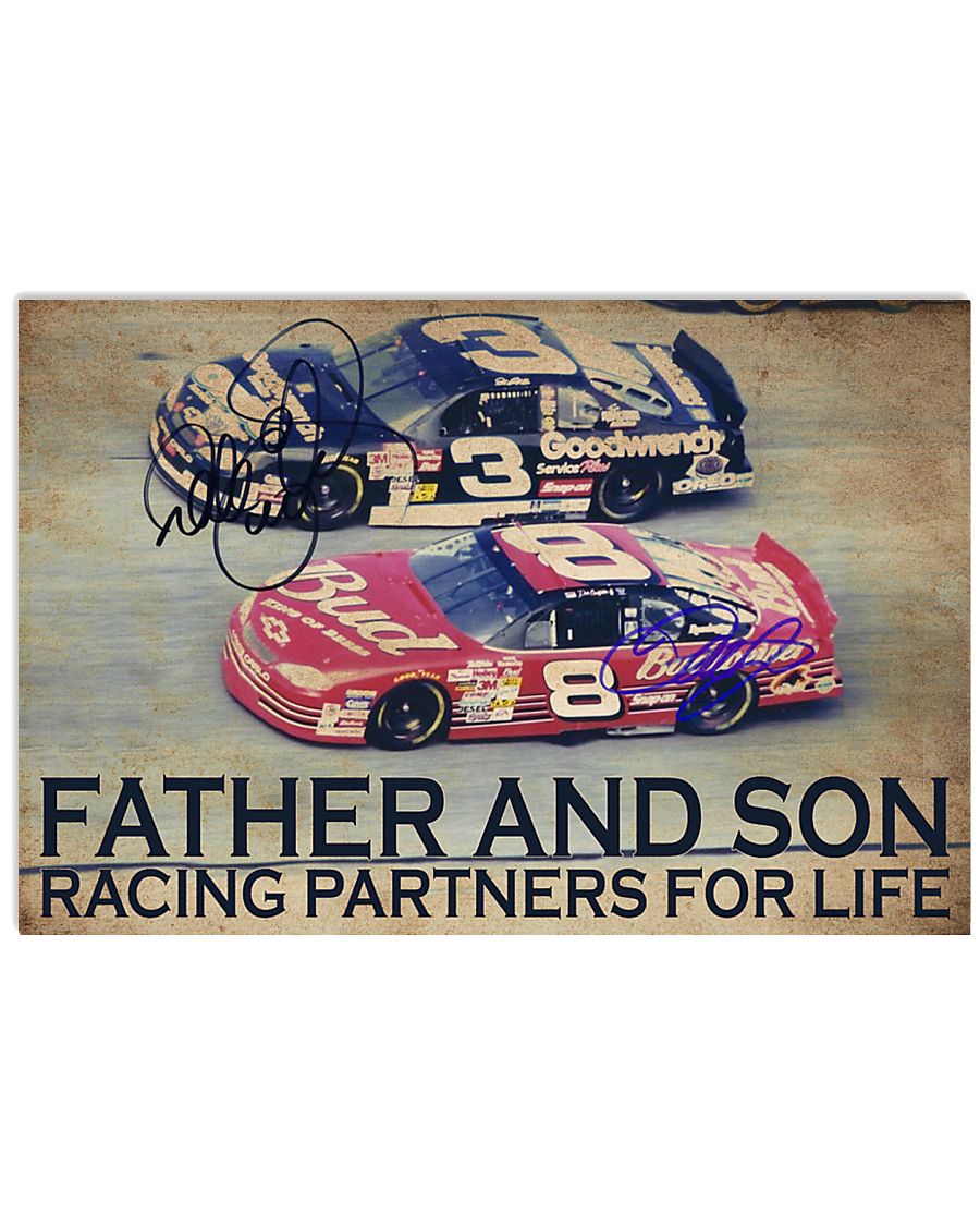 Father And son Racing Partners For Life Poster