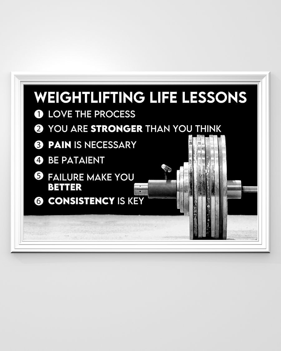 Fitness Weightlifting Life Lessons Poster