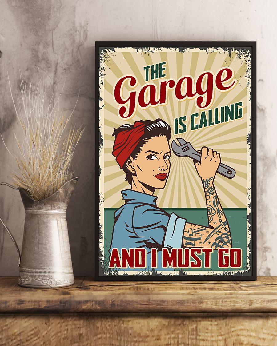 Garage Is Calling And I Must Go Vintage Posterc