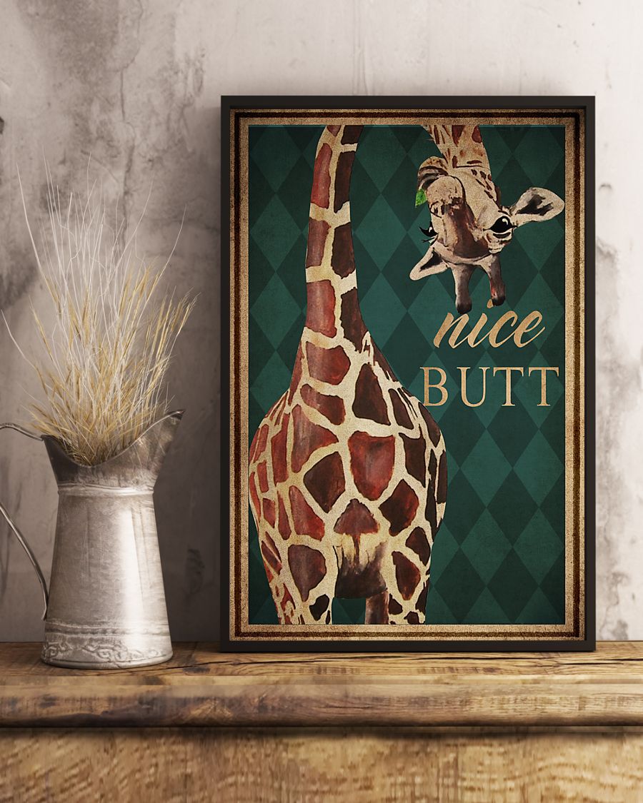 Giraffe Nice Butt Poster