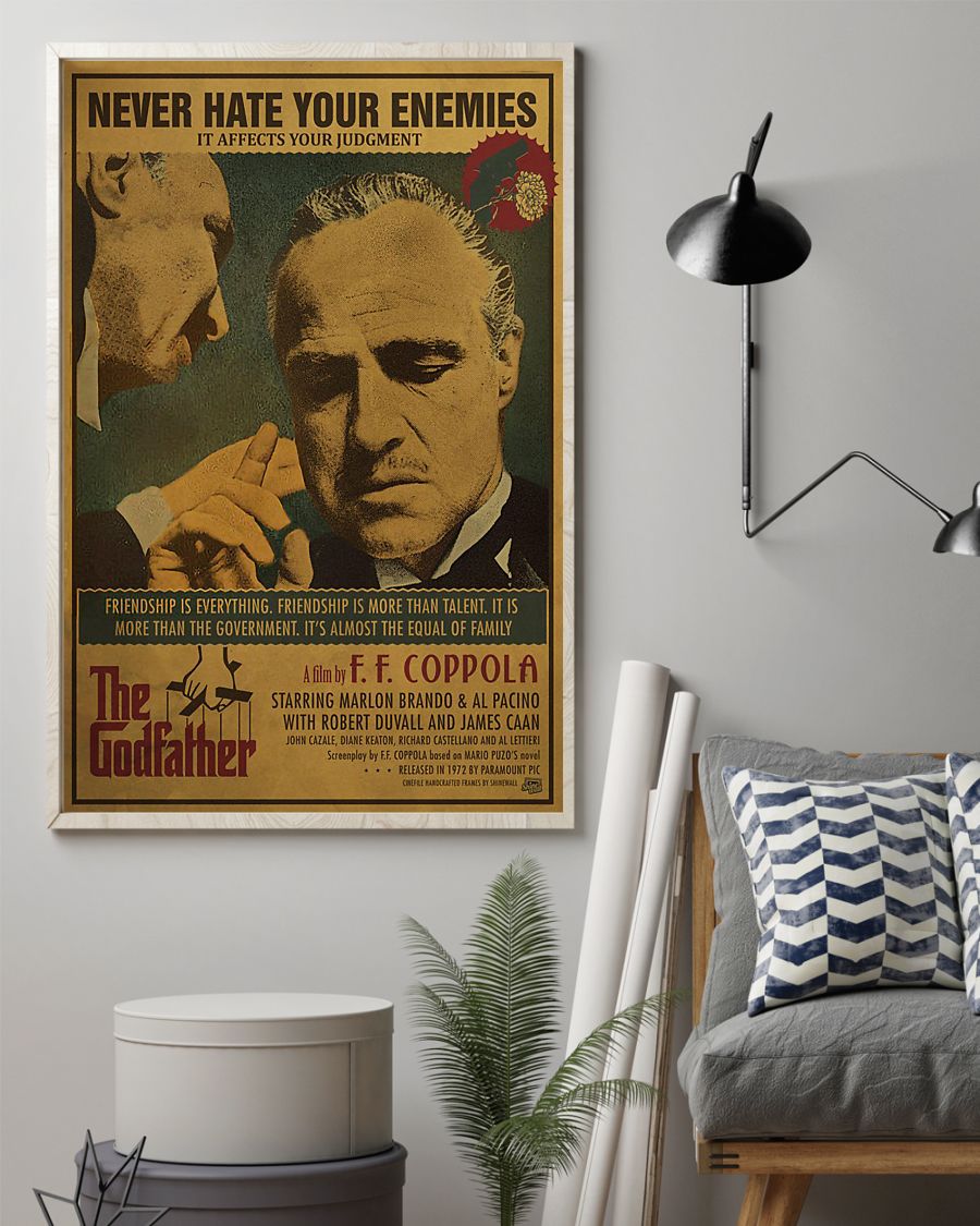 God father never hate your enemies poster
