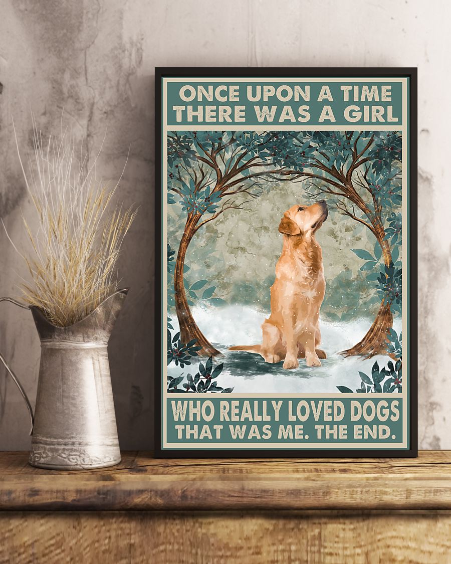 Golden Retriever There was a girl who love dogs Poster
