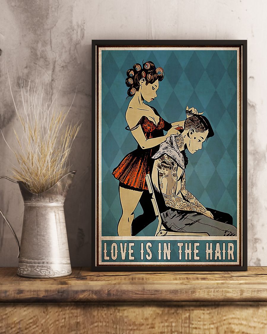 Hairdresser Love Is In The Hair Poster