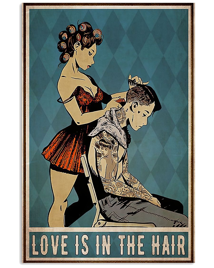 Hairdresser Love Is In The Hair Poster