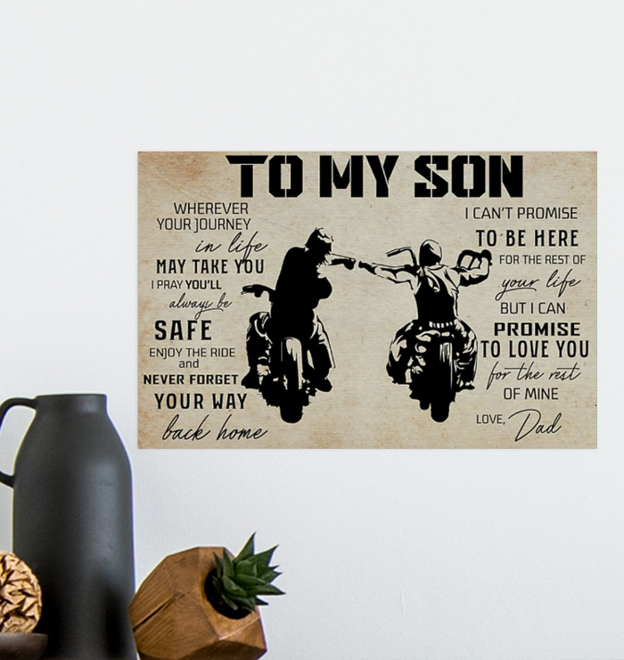 Harley moto To my Son Poster