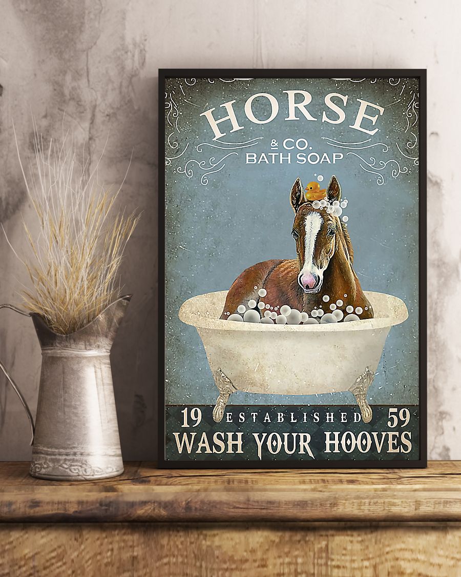 Horse Girl Horse Bath Soap Wash Your Hooves Poster