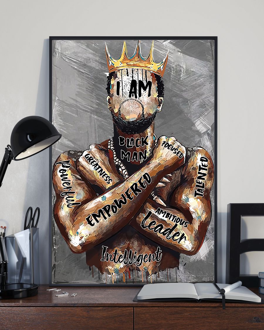 I Am Black Man Ambitious Leader Poster x