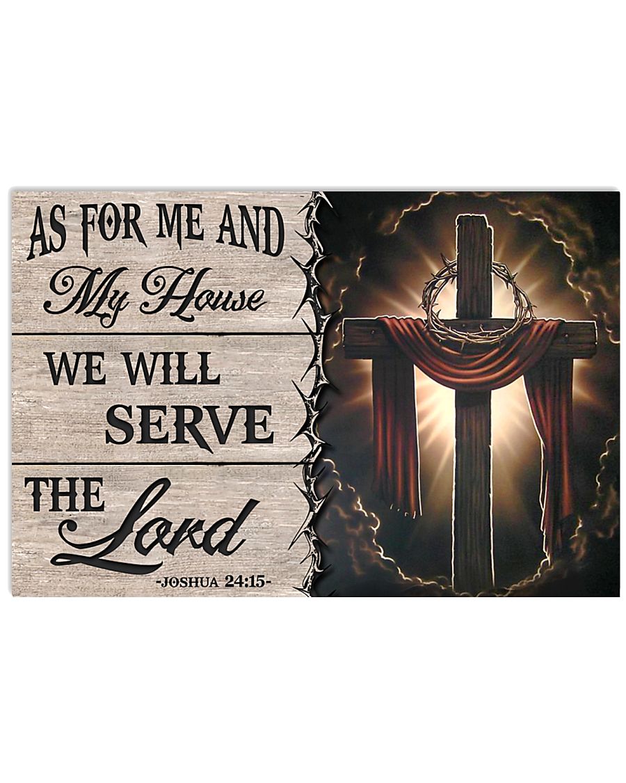 Jesus As for me and my house we will serve the lord poster