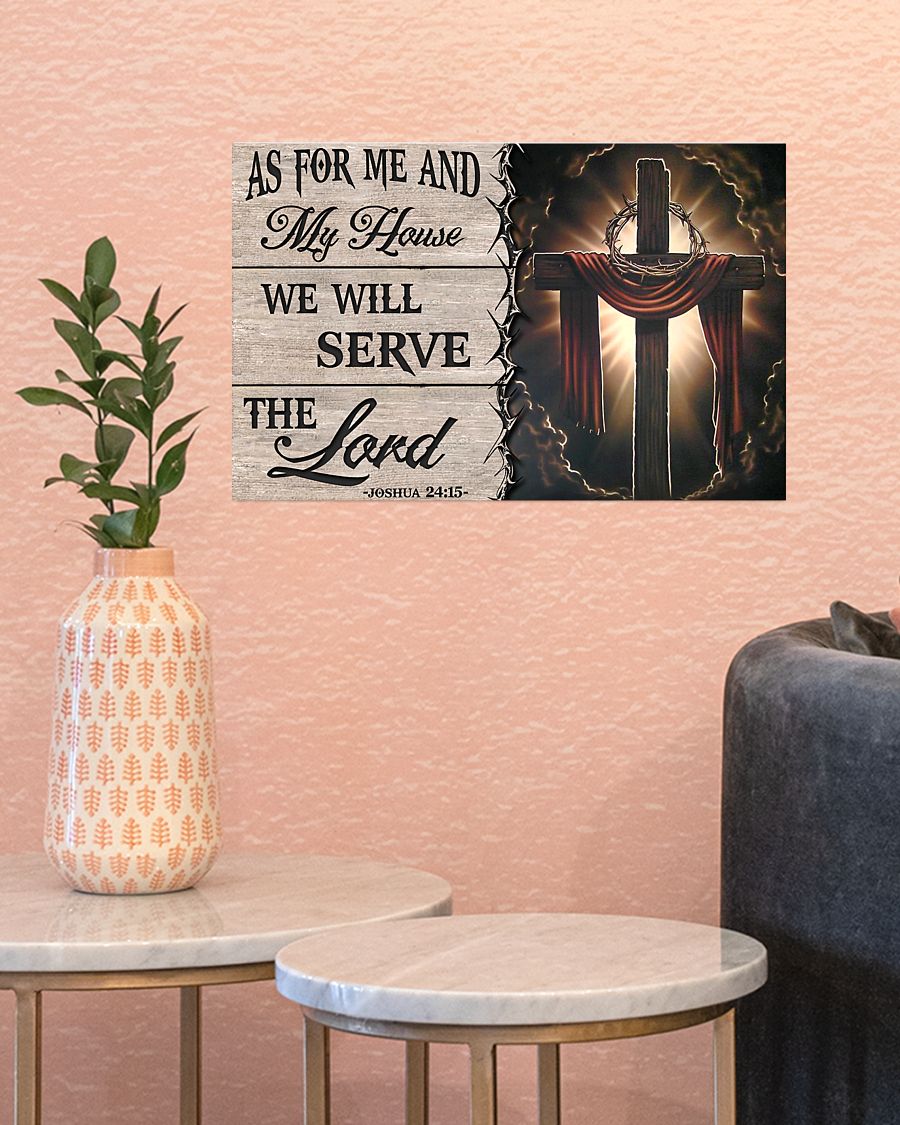 Jesus As for me and my house we will serve the lord posterx