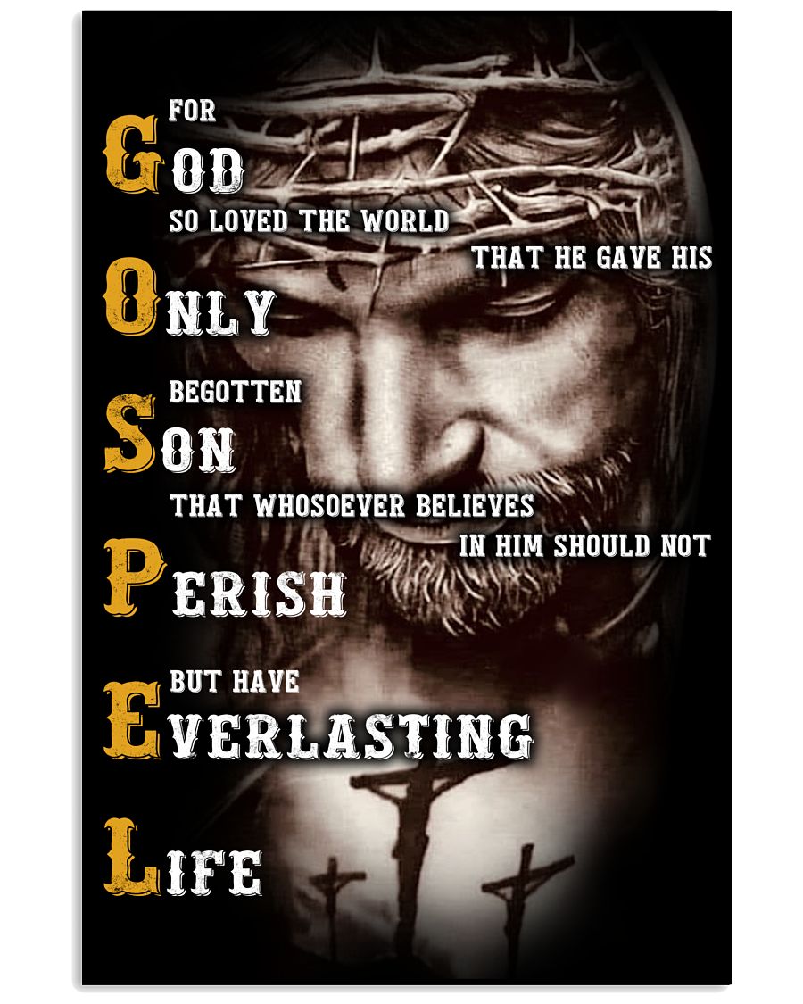 Jesus God GOSPEL Only Son Perish Everlasting Life Poster