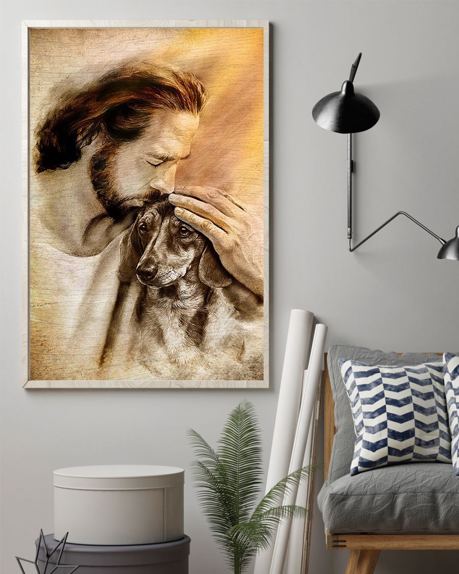 Jesus With Lovely Dachshund Posterz