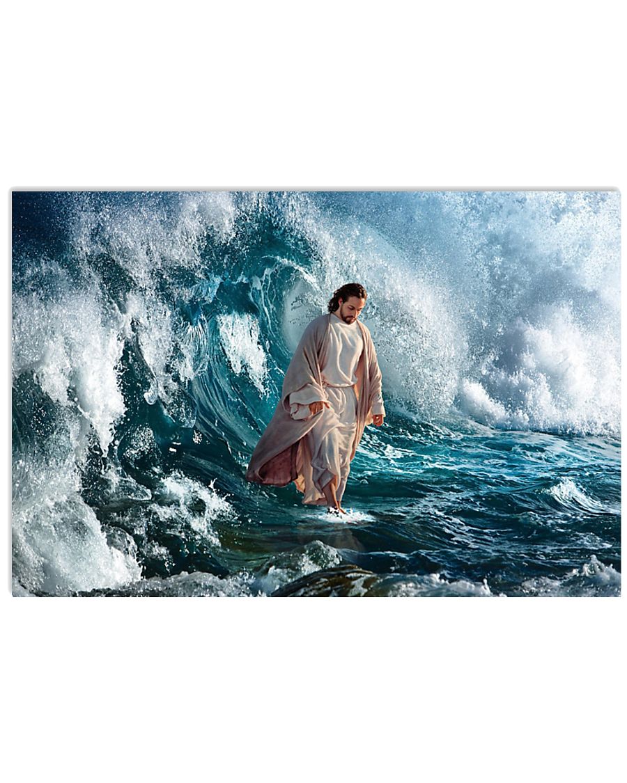 Jesus walking on water poster