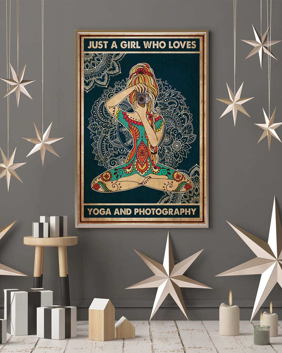 Just a girl who loves yoga and photography posterc