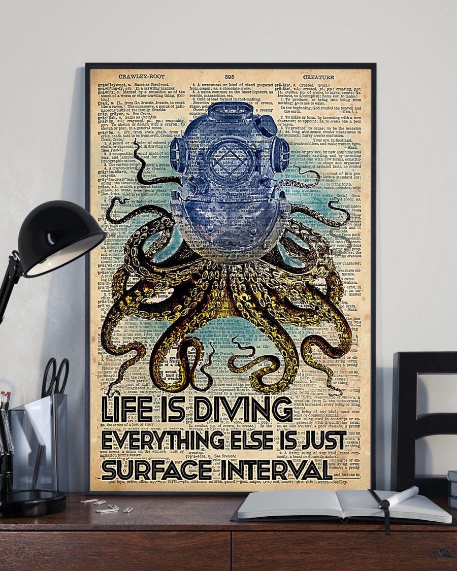Life is diving everything else is just surface interval poster3