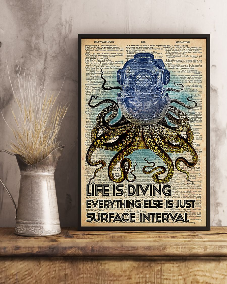 Life is diving everything else is just surface interval poster4