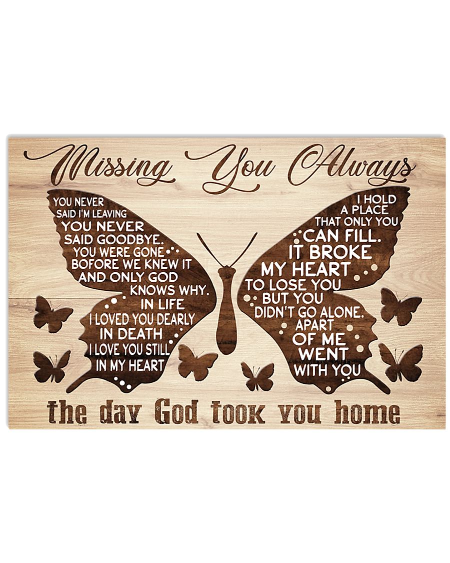 Missing You Always The Day God Took You Home Poster