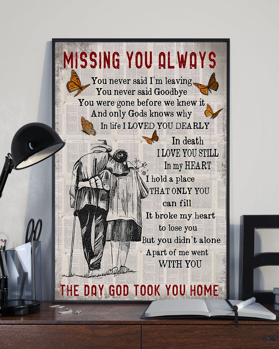 Missing you always You never said I'm leaving Thank you took you home posterx