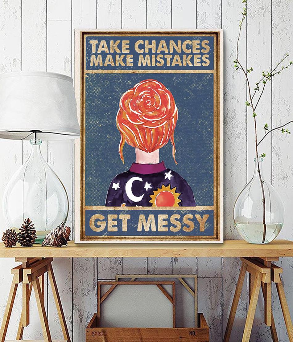 Ms Valerie take chances make mistakes get messy vintage poster