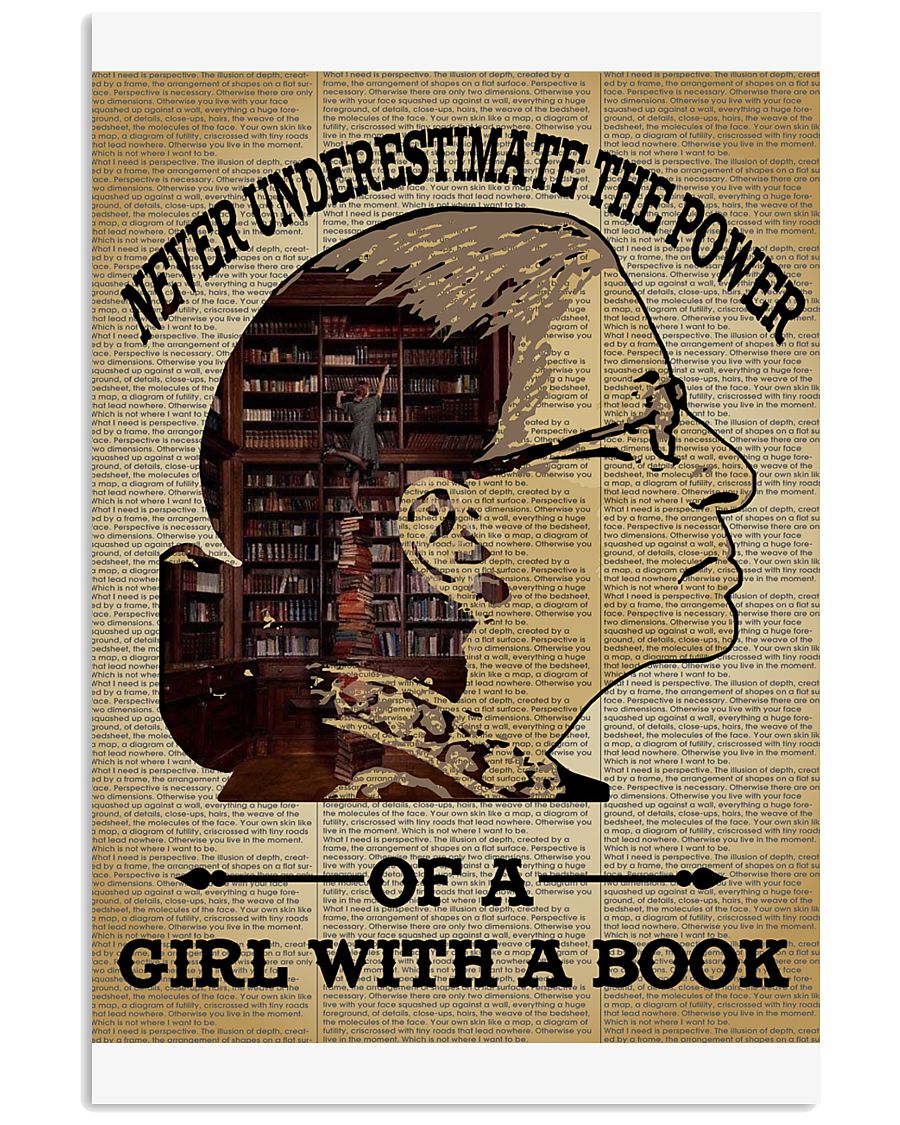 Never Underestimate The Power Of Girl With A Book Poster