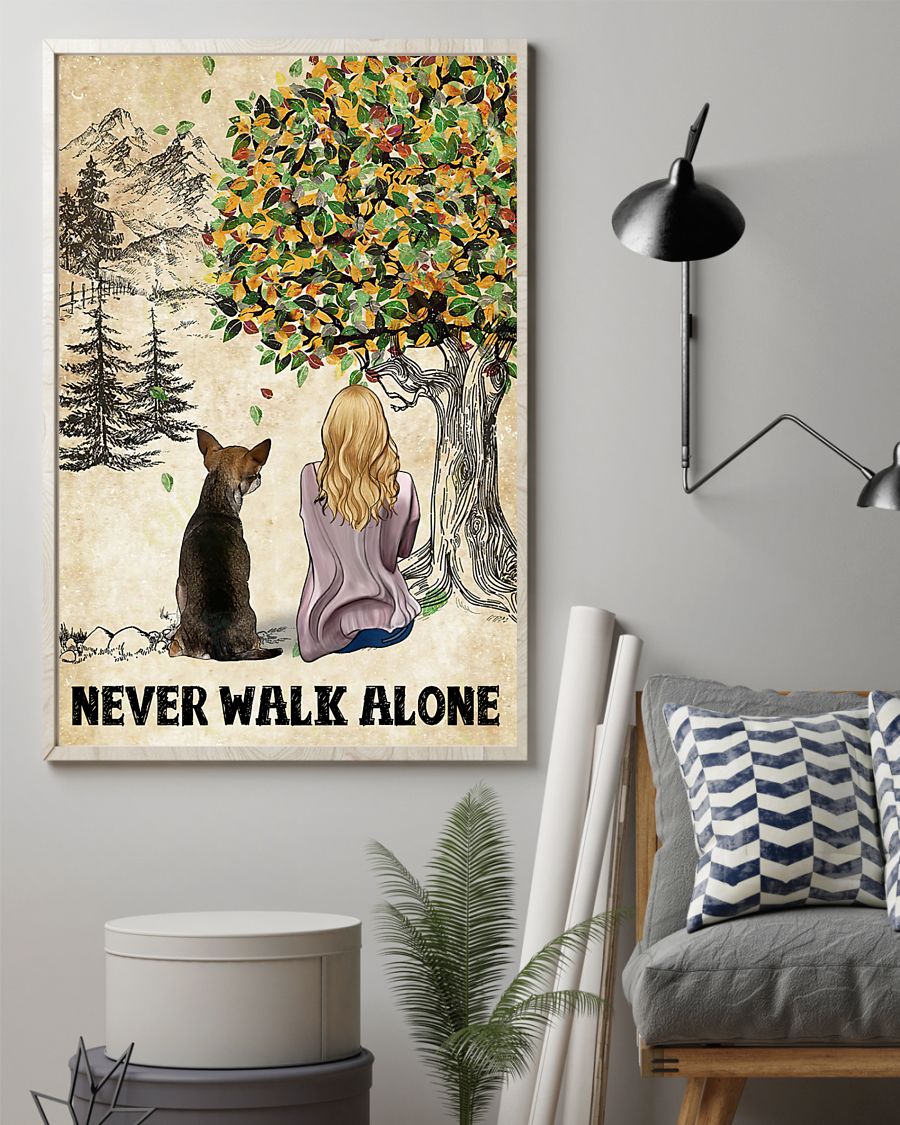 Never Walk Alone Dog and Girl Poster2