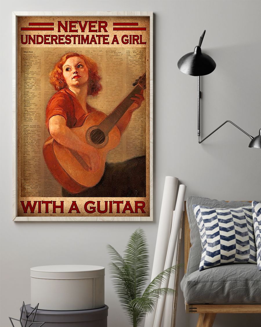 Never underestimate a girl with a guitar posterz