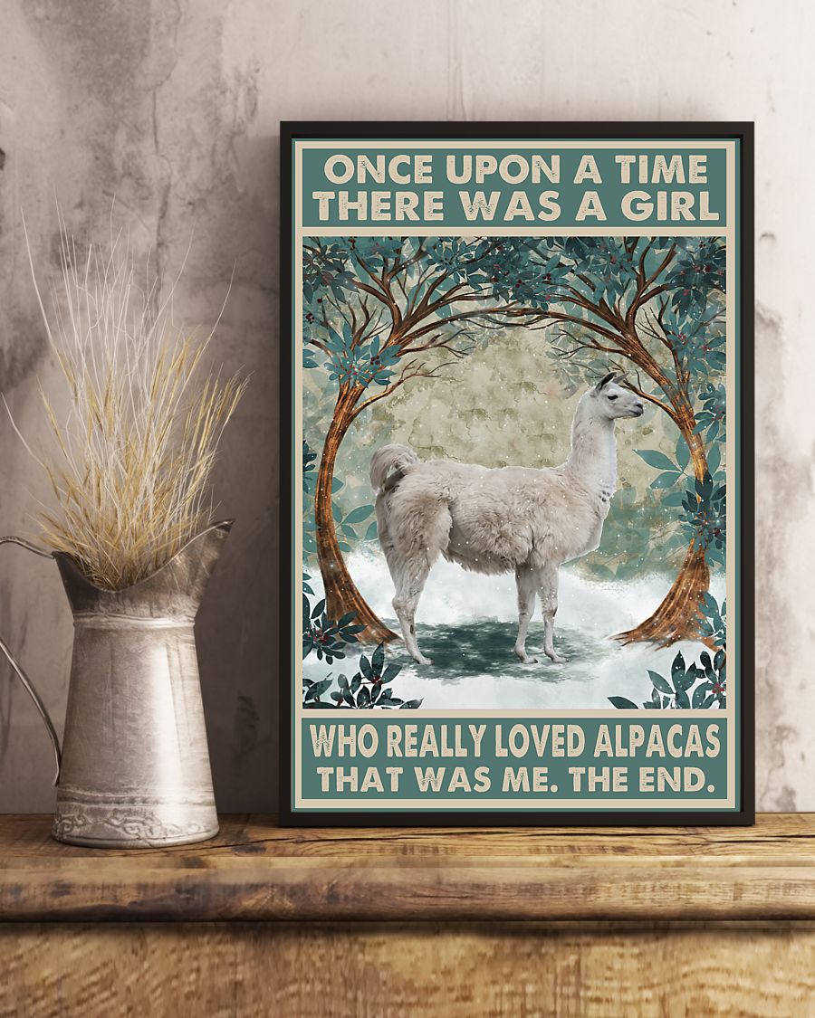 Once Upon A Time There Was A Girl Who Really Loved Alpacas Posterc