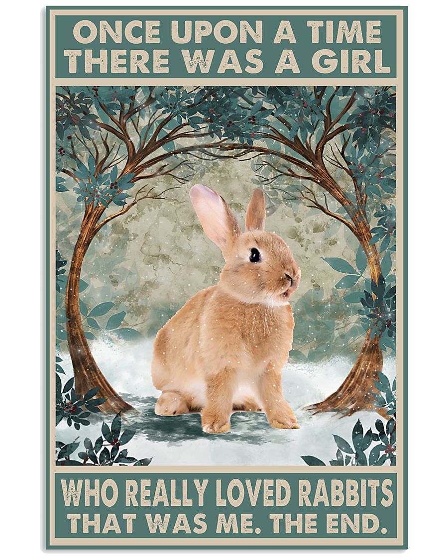 Once upon a time there was a girl who really loved Rabbit That was me poster