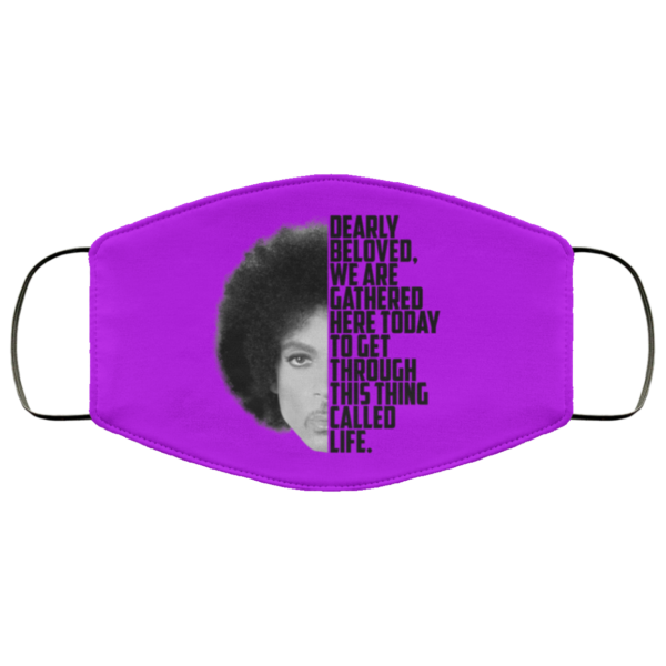 Prince Rogers Dearly beloved purple Face Mask washable