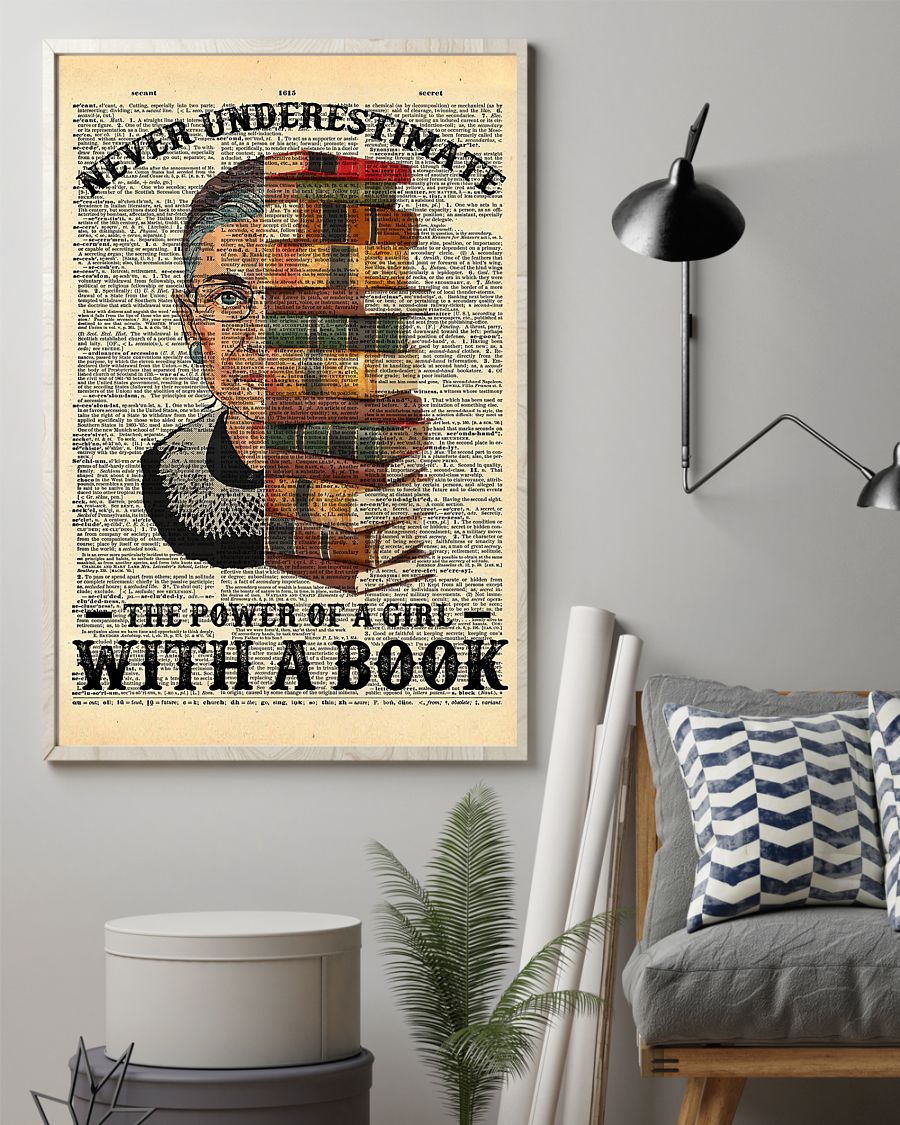 RBG Never Underestimate The Power Of A Girl With A Book Posterz