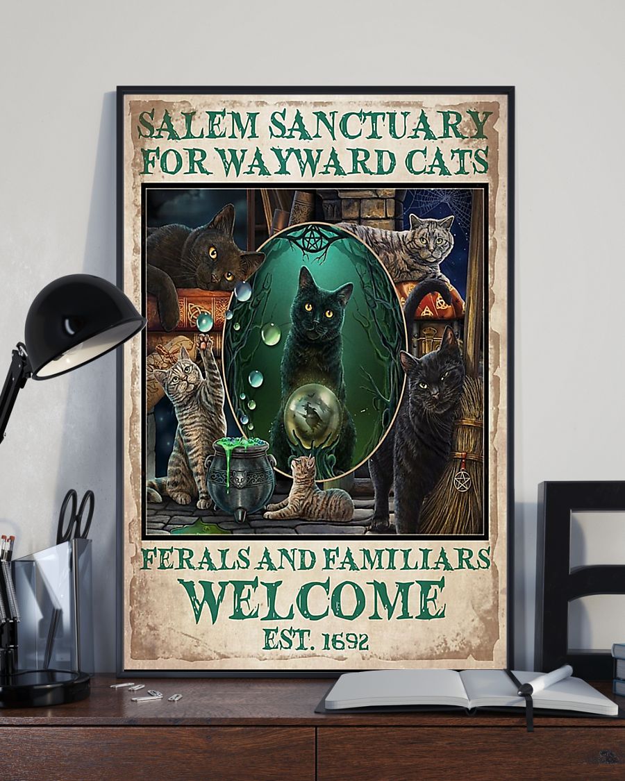 Salem Sanctuary For Wayward Cats Welcome Est 1692 Poster
