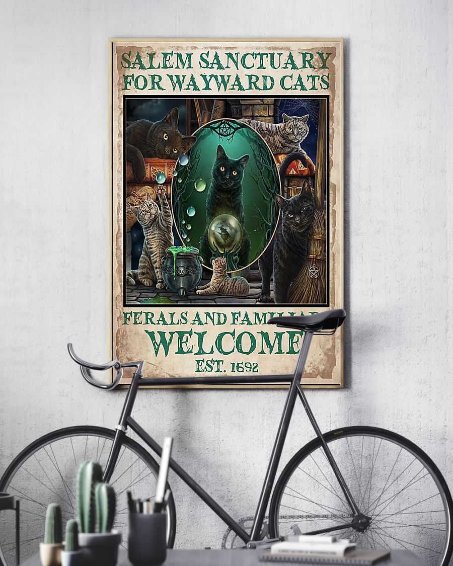 Salem Sanctuary For Wayward Cats Welcome Est 1692 Poster
